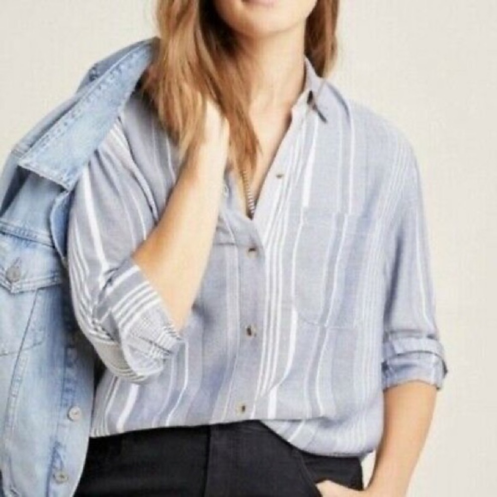 Maeve Chatham Striped Buttondown